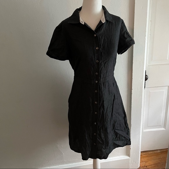 Brooklyn Industries black shirt dress shirt sleeved size medium - Picture 3 of 8